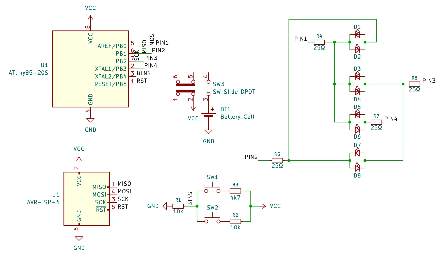 a screenshot of the schematic in KiCad